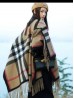 Premium Soft Plaid Cape W/ Fringes